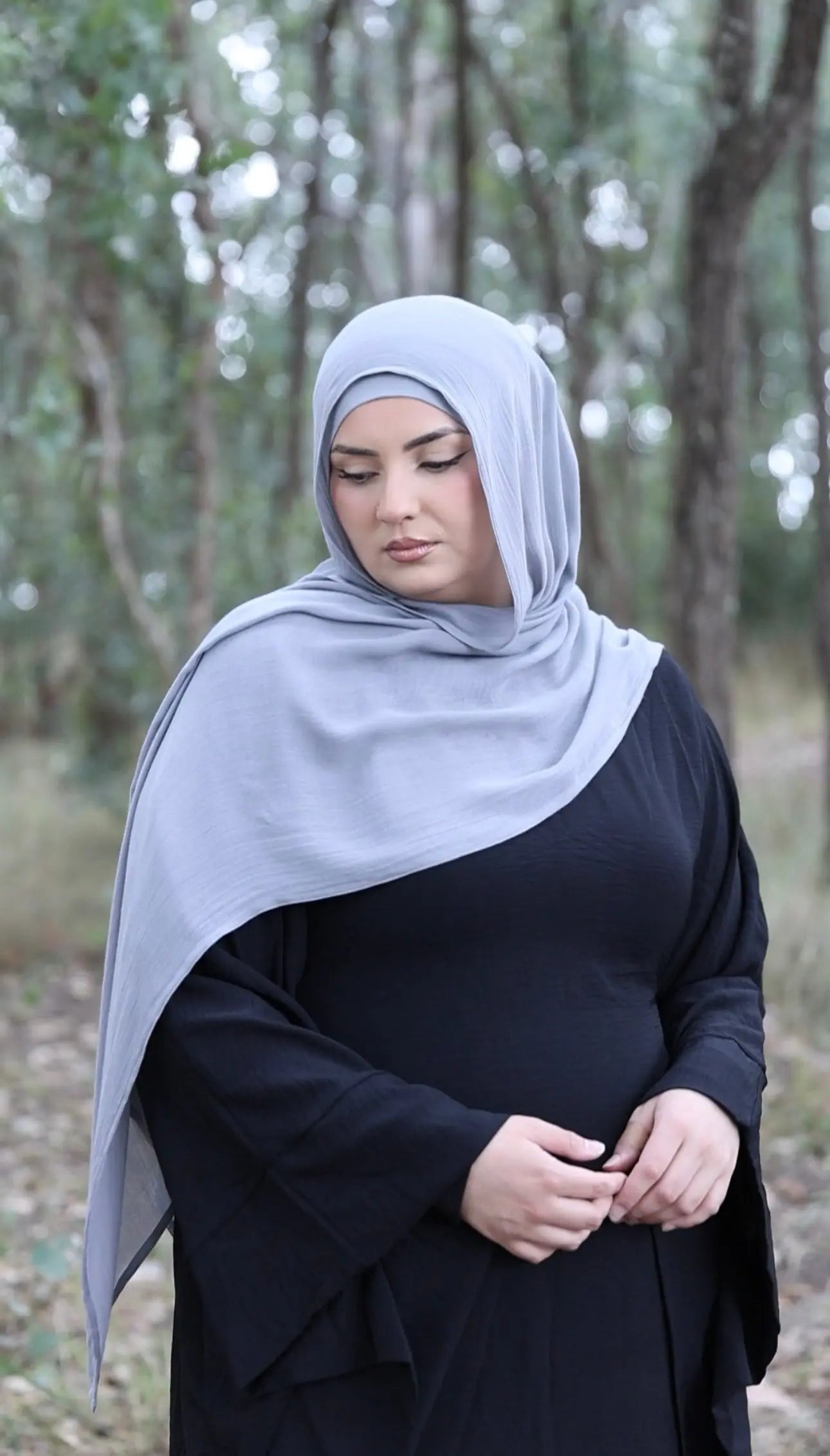 Gloomy Grey Modal Hijab Set Kaia Kollection