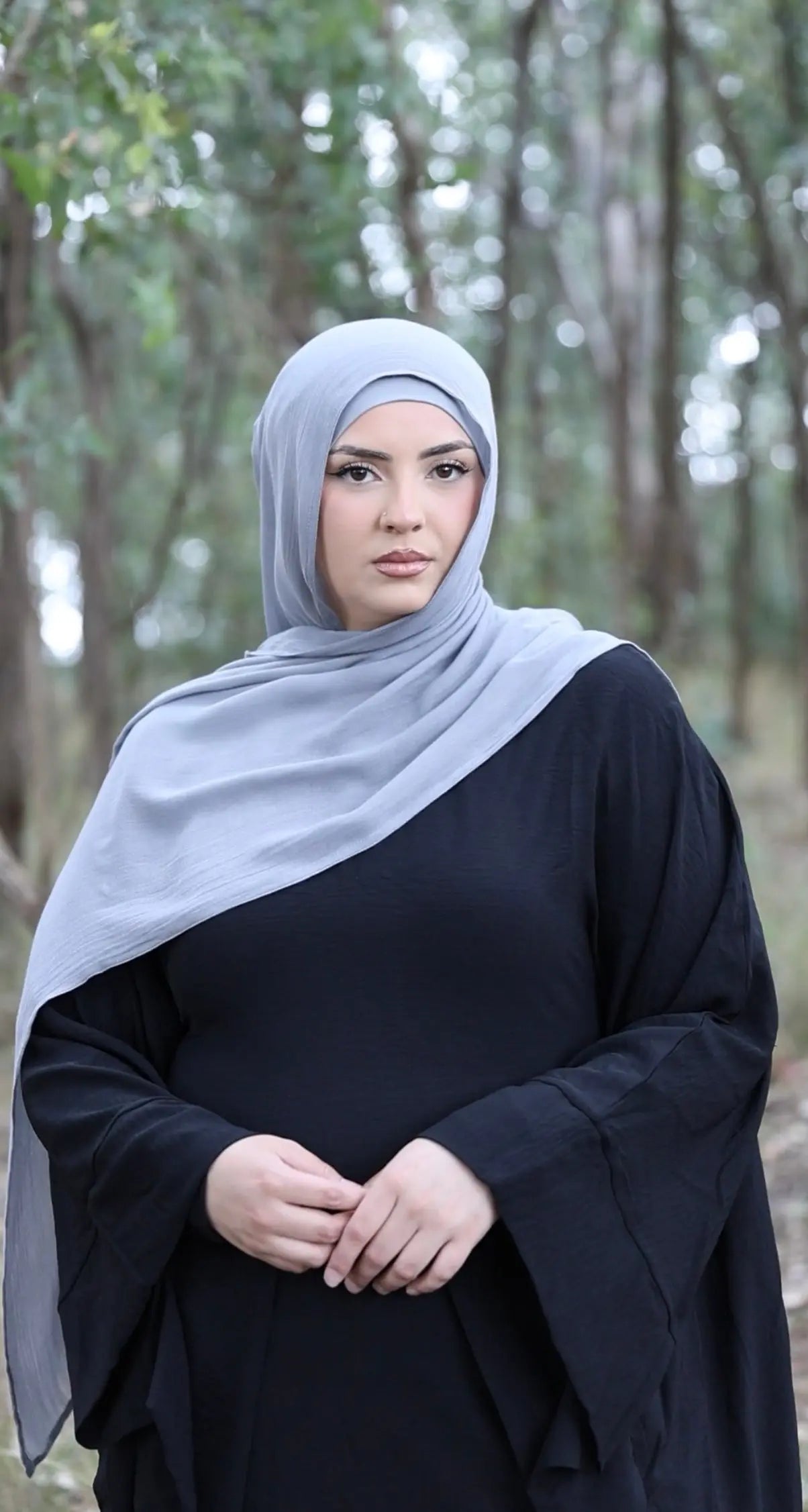 Gloomy Grey Modal Hijab Set Kaia Kollection