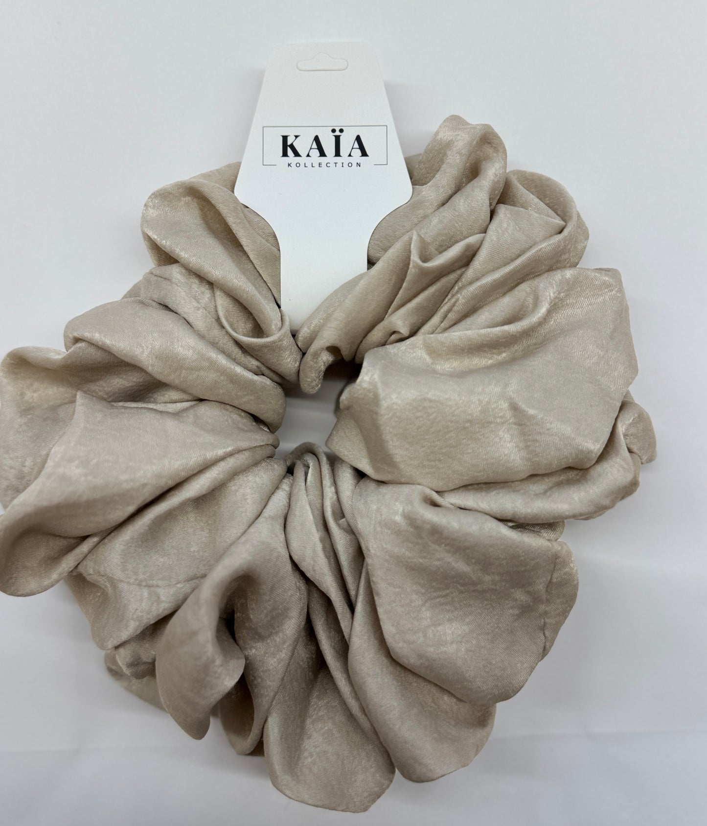 Greige Plush Scrunchie