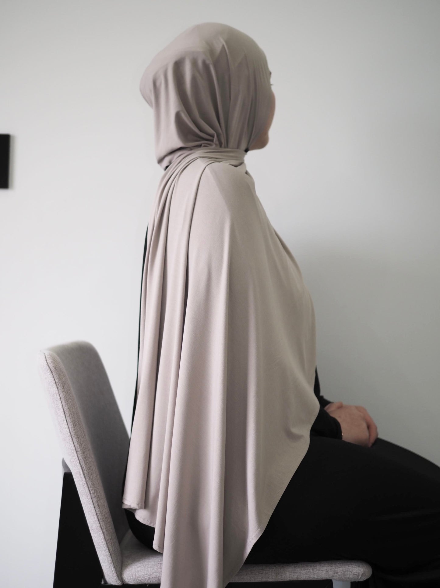 Perfect Greige Bamboo Jersey Hijab Set