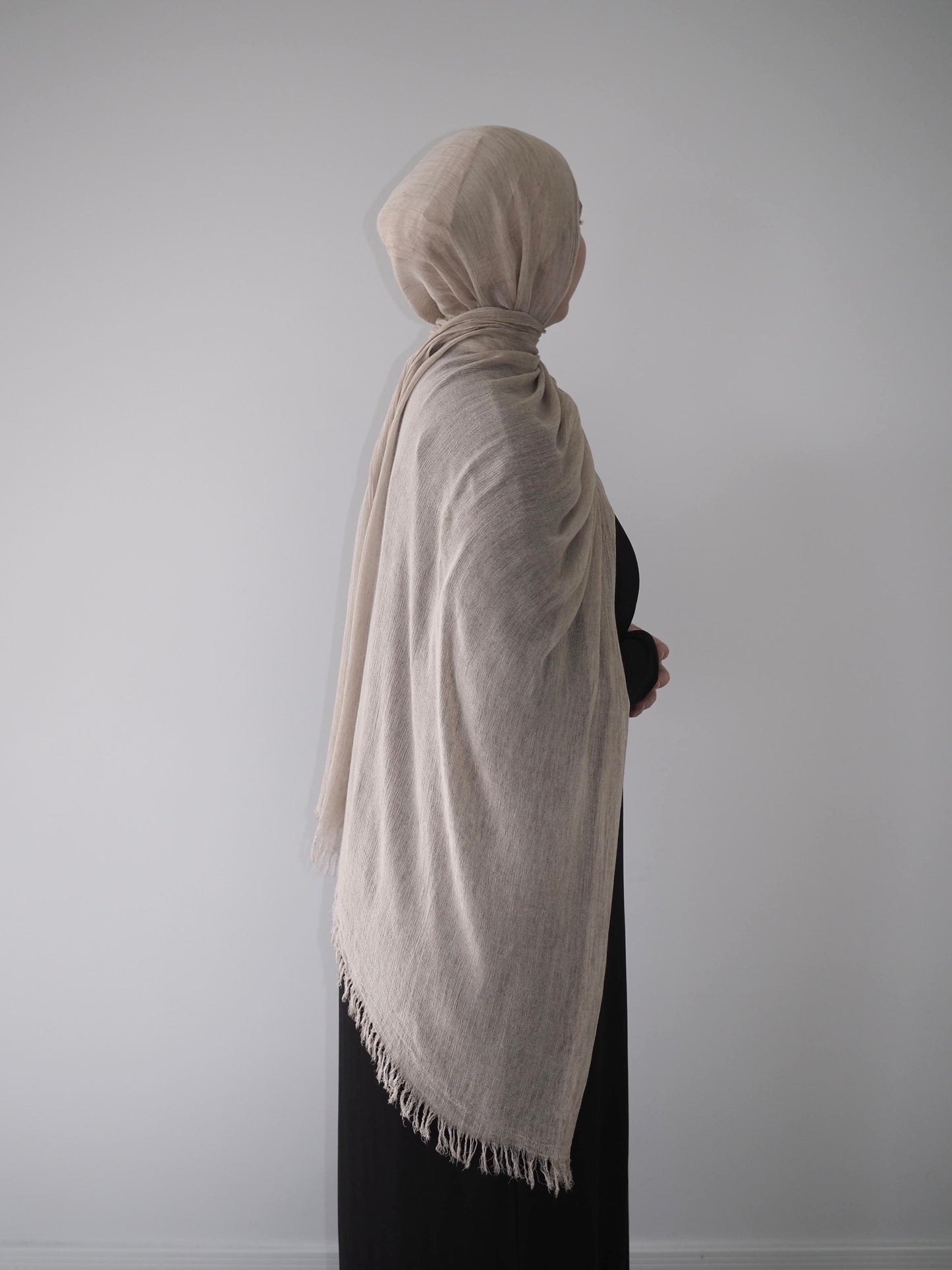 Oatmeal Crinkle Rayon Hijab