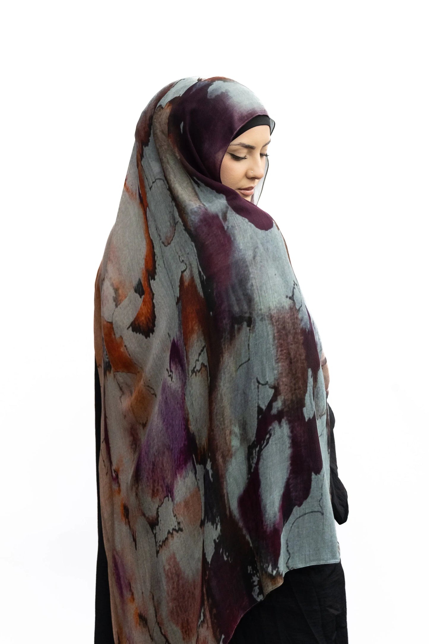 Watercolour O.G. Print Modal Hijab Kaia Kollection