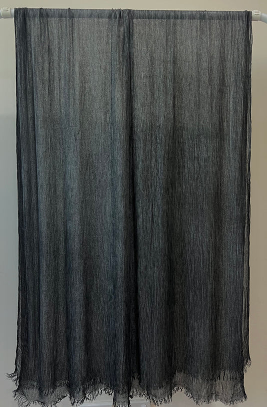 Charcoal Crinkle Rayon Hijab