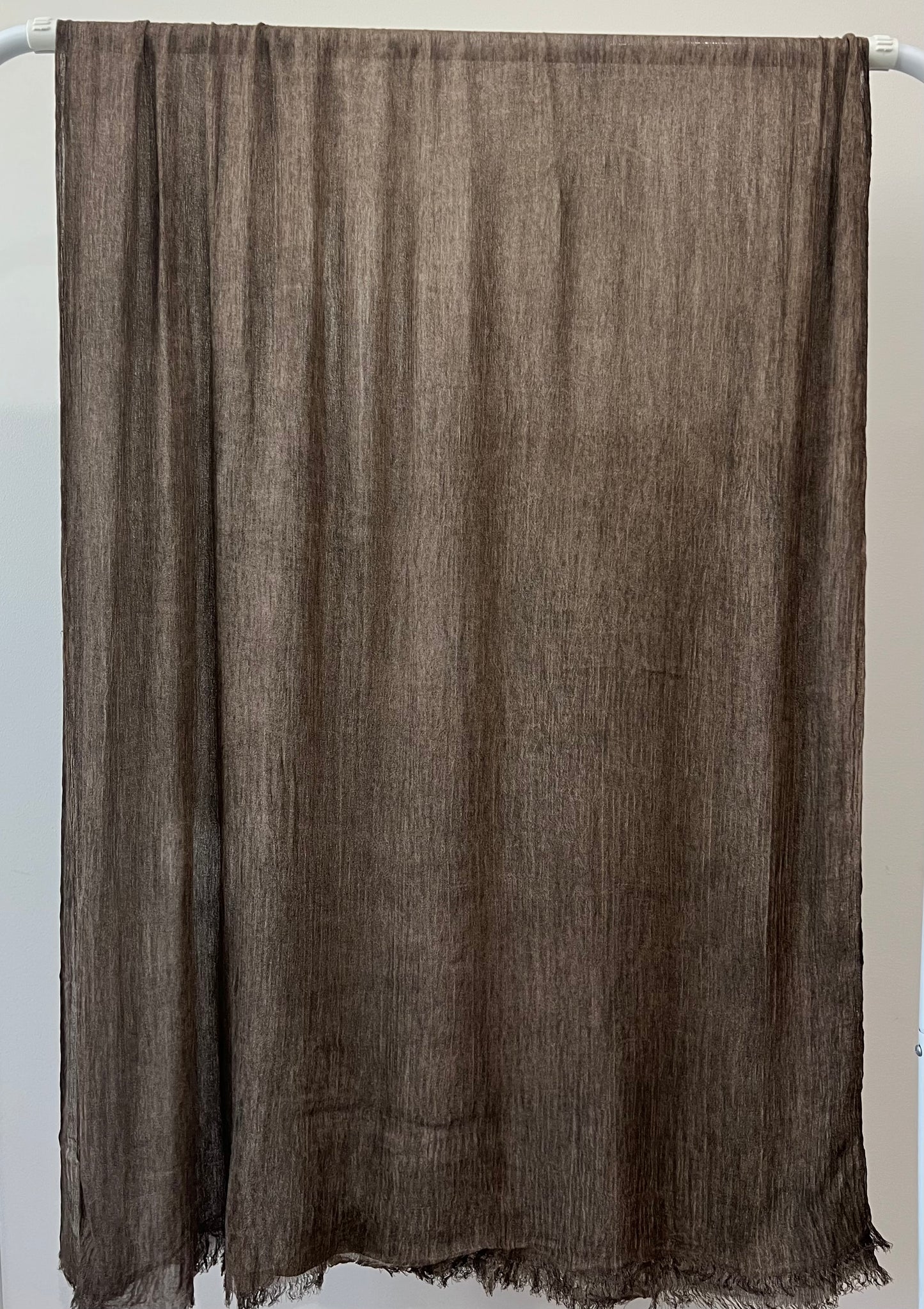 Chocolate Brown Crinkle Rayon Hijab