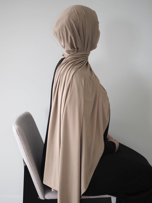Fine Wheat Bamboo Jersey Hijab Set