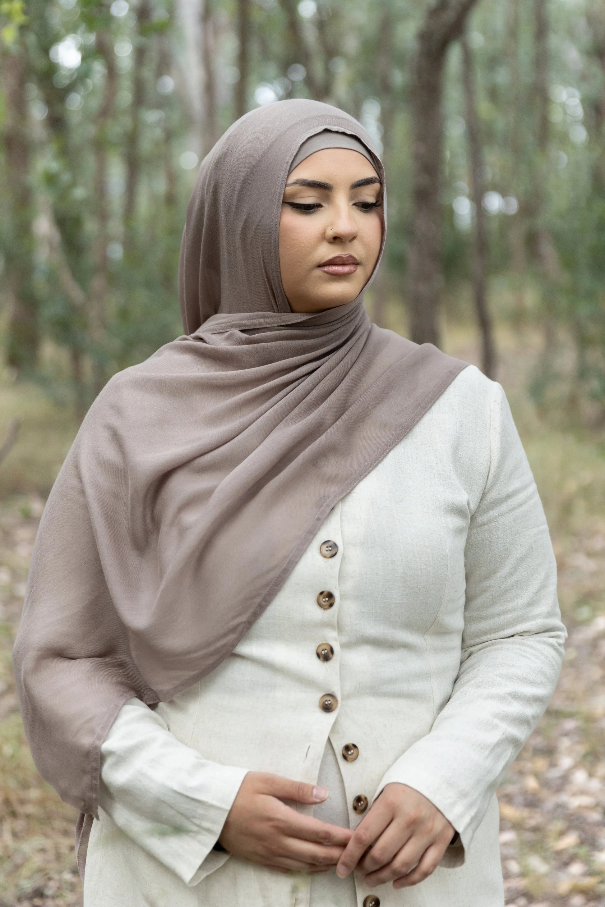 Perfect Greige Modal Hijab Set Kaia Kollection