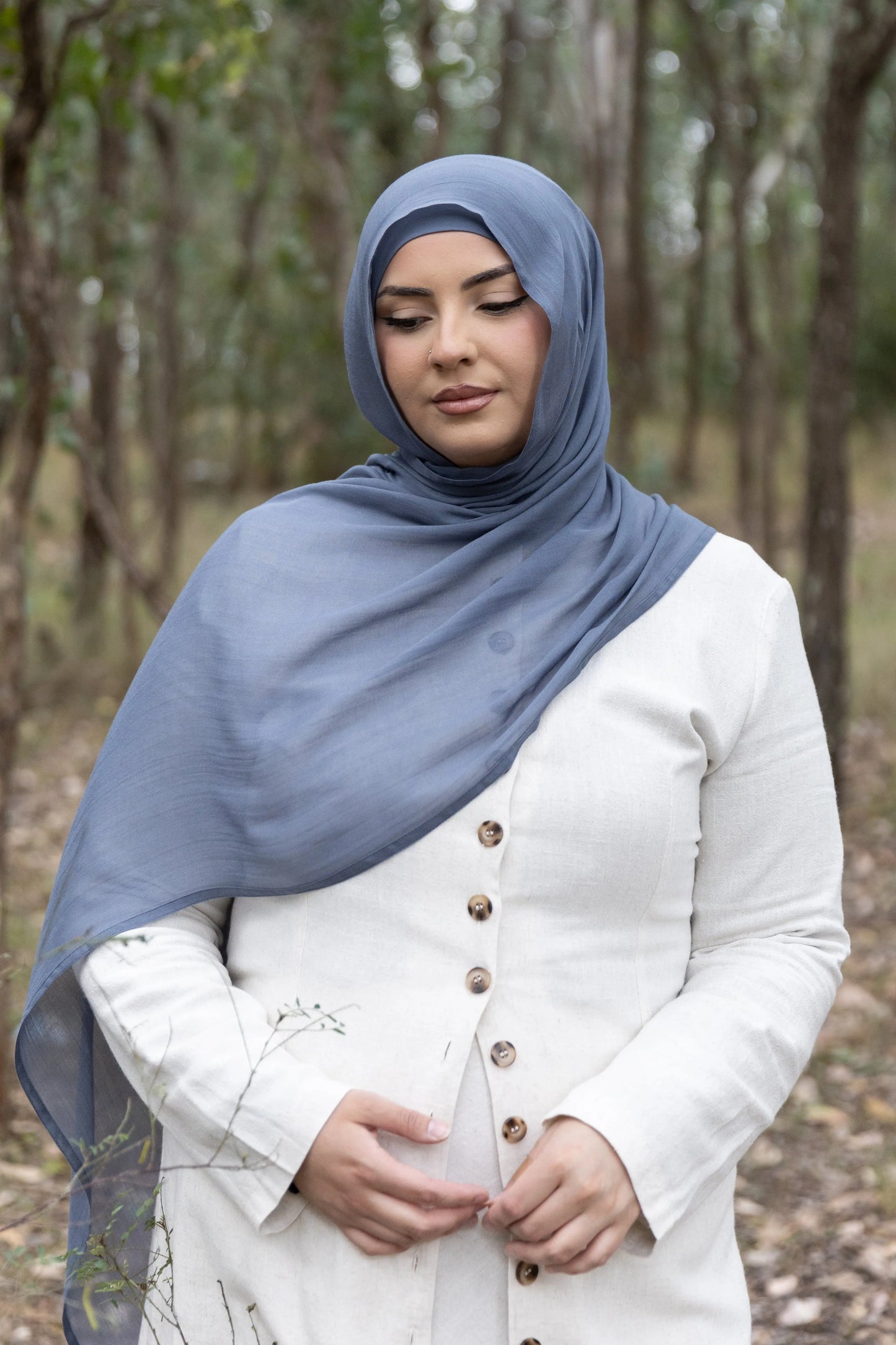 Sea Moss Blue Modal Hijab Set Kaia Kollection