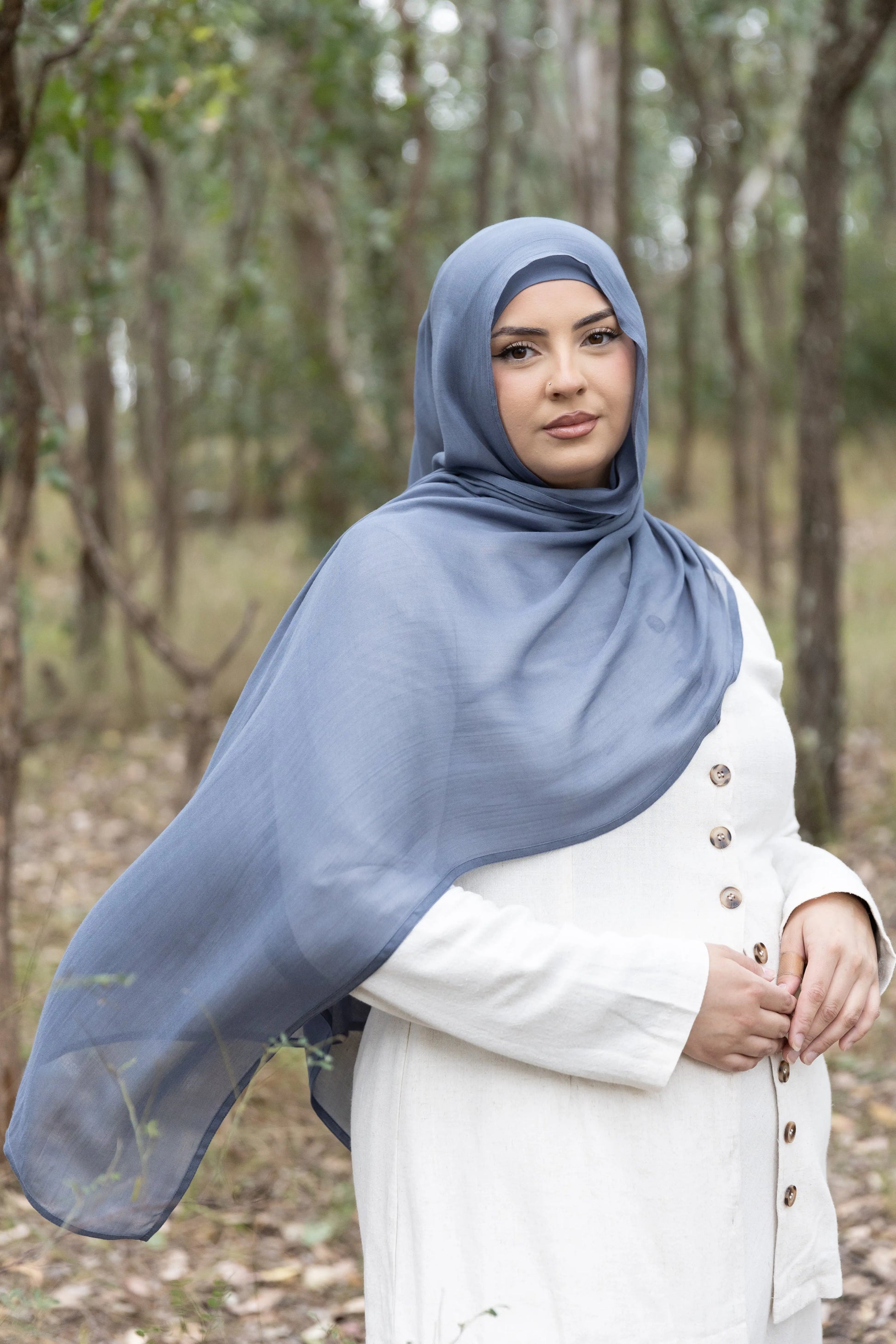Sea Moss Blue Modal Hijab Set Kaia Kollection